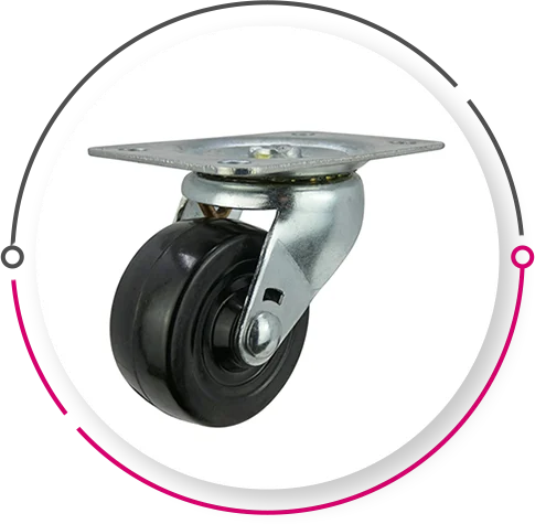 Soft Rubber Castor Wheels
